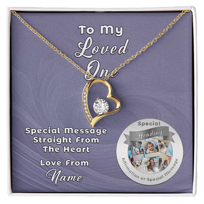 Forever Love Necklace with Custom Message Card ShineOn Fulfillment