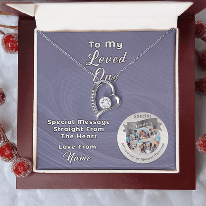Forever Love Necklace with Custom Message Card ShineOn Fulfillment