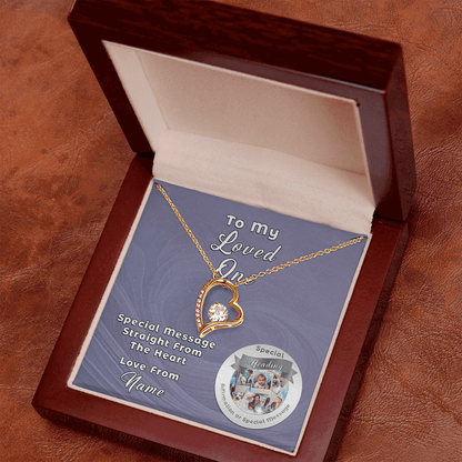 Forever Love Necklace with Custom Message Card ShineOn Fulfillment
