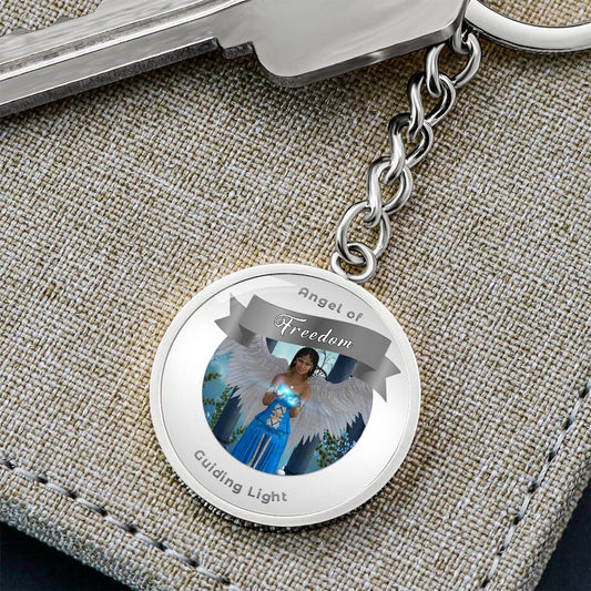 Freedom - Guardian Angel Charm Keychain ShineOn Fulfillment