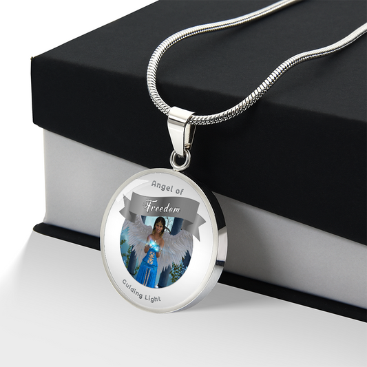 Freedom - Guardian Angel Charm Necklace ShineOn Fulfillment