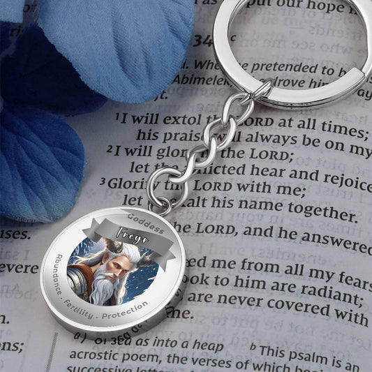Freyr - Charm Keychain For Abundance Fertility Protection ShineOn Fulfillment