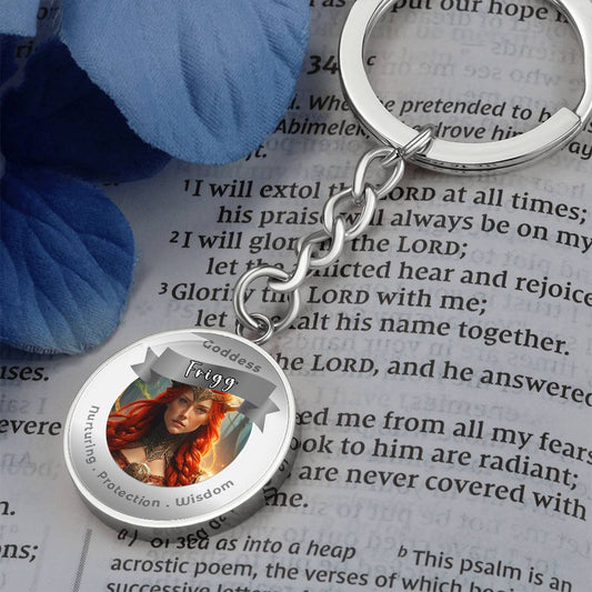 Frigg - Charm Keychain For Nurturing Protection Wisdom ShineOn Fulfillment