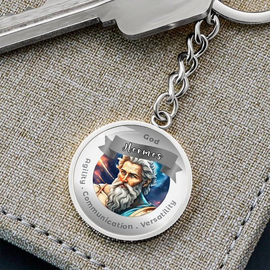 God Hermes - Charm Keychain For Agility Communication Versatility ShineOn Fulfillment