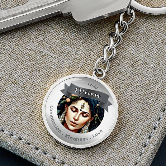 Lady Myriam - Charm Keychain For Compassion, Kindness & Love ShineOn Fulfillment