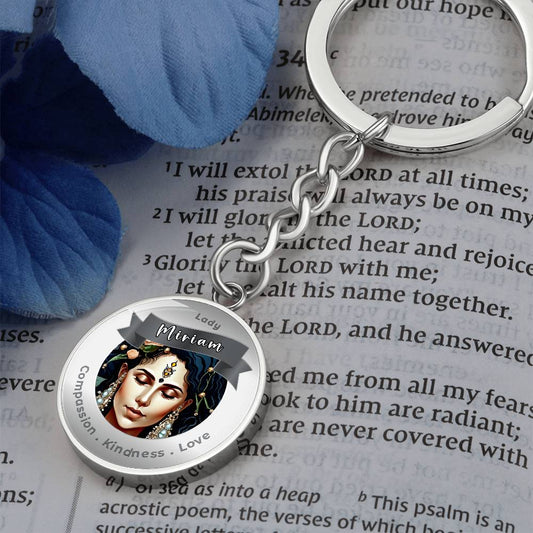 Lady Myriam - Charm Keychain For Compassion, Kindness & Love ShineOn Fulfillment