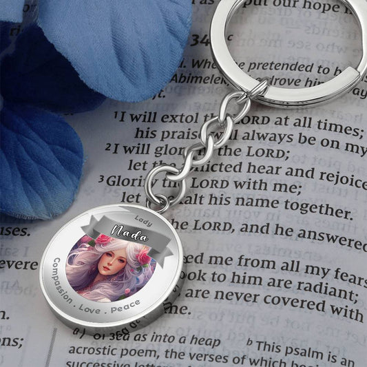 Lady Nada - Charm Keychain For Compassion, Love & Peace ShineOn Fulfillment