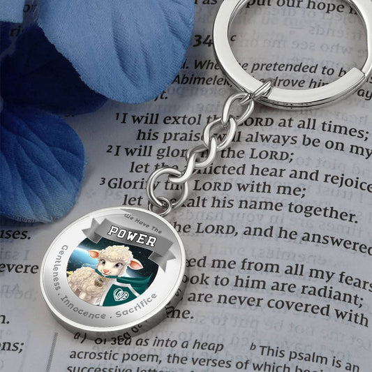 Lamb - Super Hero - Power Animal Charm Keychain ShineOn Fulfillment