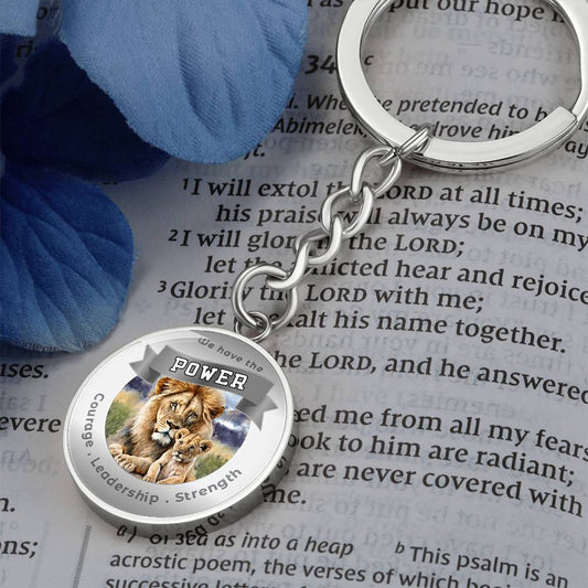 Lion & Cub - Power Animal Charm Keychain ShineOn Fulfillment