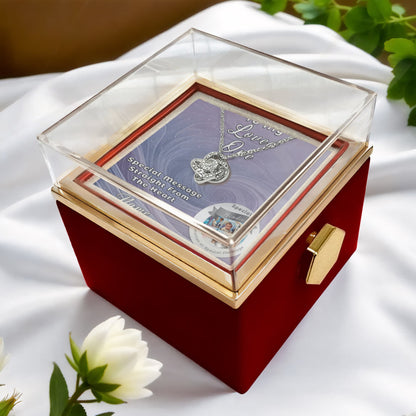 Love Knot Necklace with Custom Designed Message Card in Rose Gift Box ShineOn Fulfillment