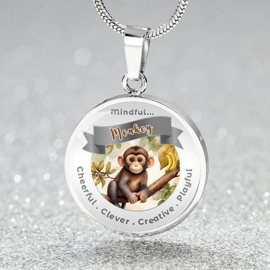 Monkey- Power Animal Charm Necklace ShineOn Fulfillment