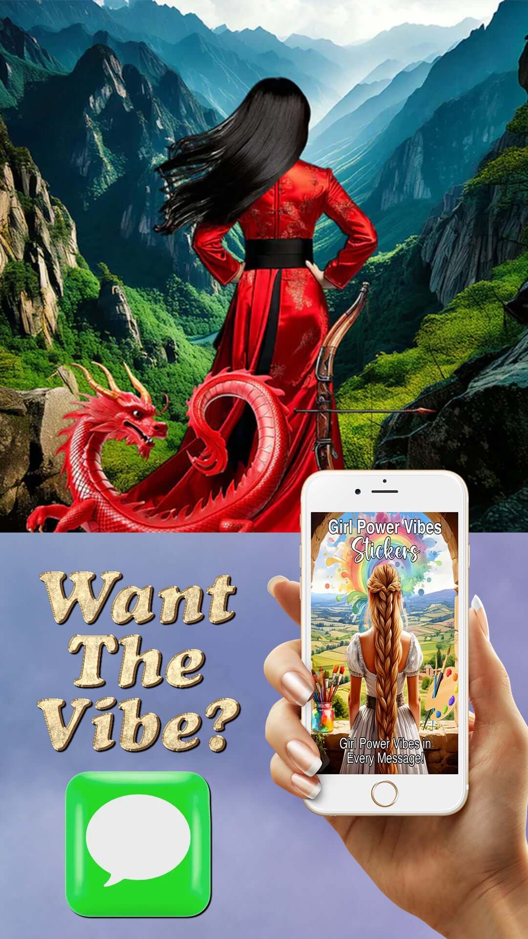 Girl Power Sticker Pack For iMessage - Download For FREE More Than Charms Digital