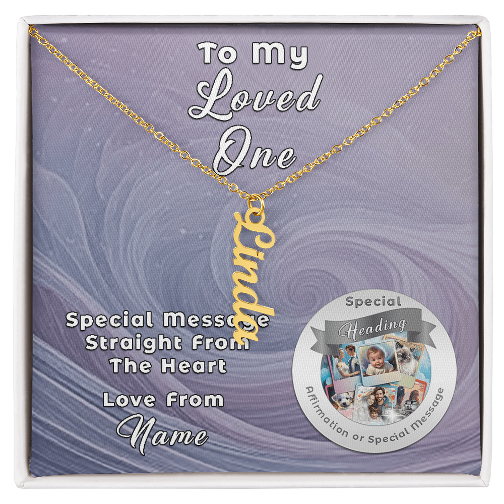 Multi Vertical Necklace with Custom-Designed Message Card ShineOn Fulfillment