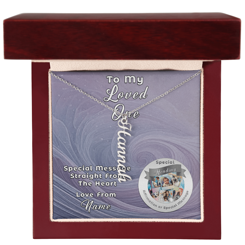 Multi Vertical Necklace with Custom-Designed Message Card ShineOn Fulfillment