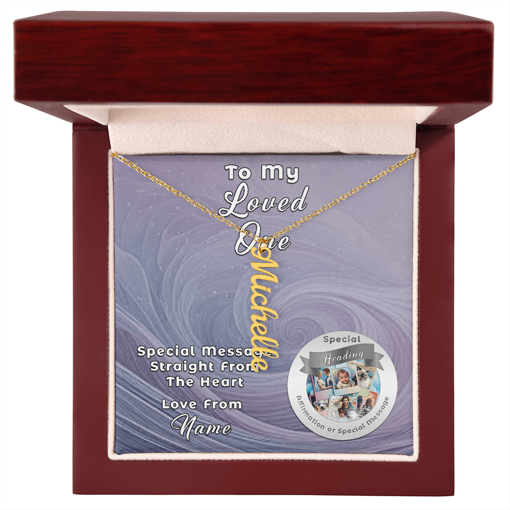 Multi Vertical Necklace with Custom-Designed Message Card ShineOn Fulfillment