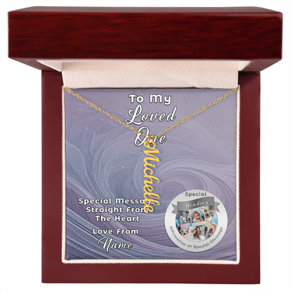 Multi Vertical Necklace with Custom-Designed Message Card ShineOn Fulfillment