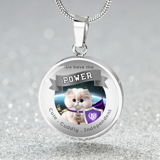 Napoleon Minuet - Super Hero Cat - Power Animal Charm Necklace ShineOn Fulfillment