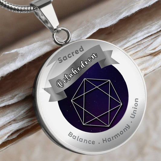 Octahedron - Balance Harmony Union - Charm Necklace ShineOn Fulfillment