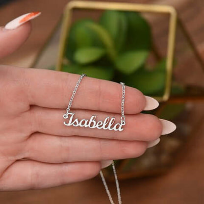 Personalized Name Necklace - Custom Message Card Shineon