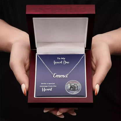 Personalized Name Necklace - Custom Message Card Shineon