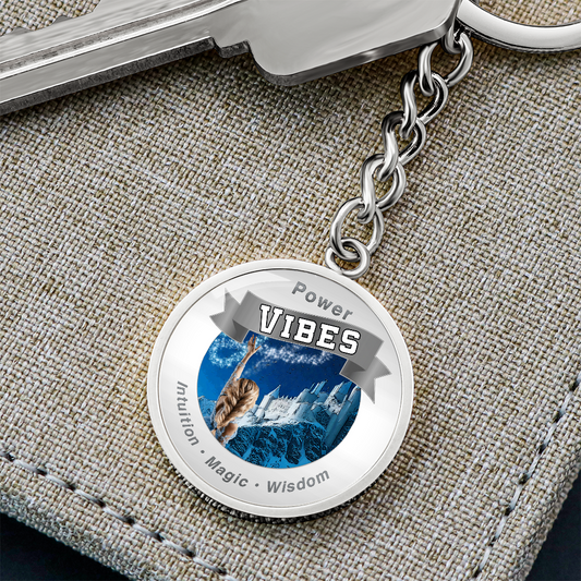 Power Vibes Charm Keychain - Majestic Ice Queen ShineOn Fulfillment