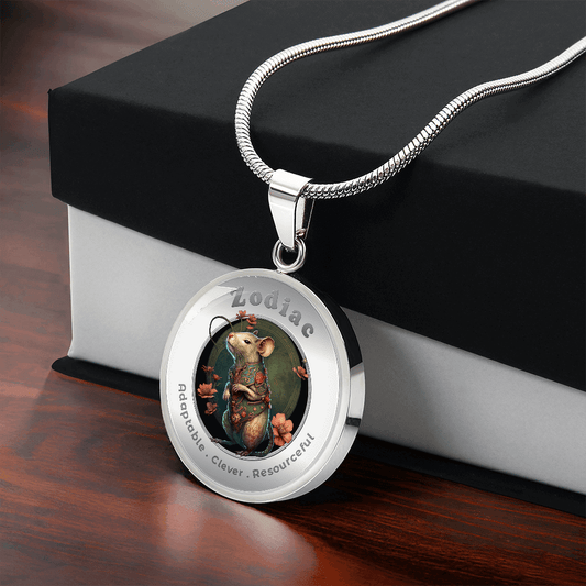 Rat - Chinese Zodiac - Charm Necklace ShineOn Fulfillment