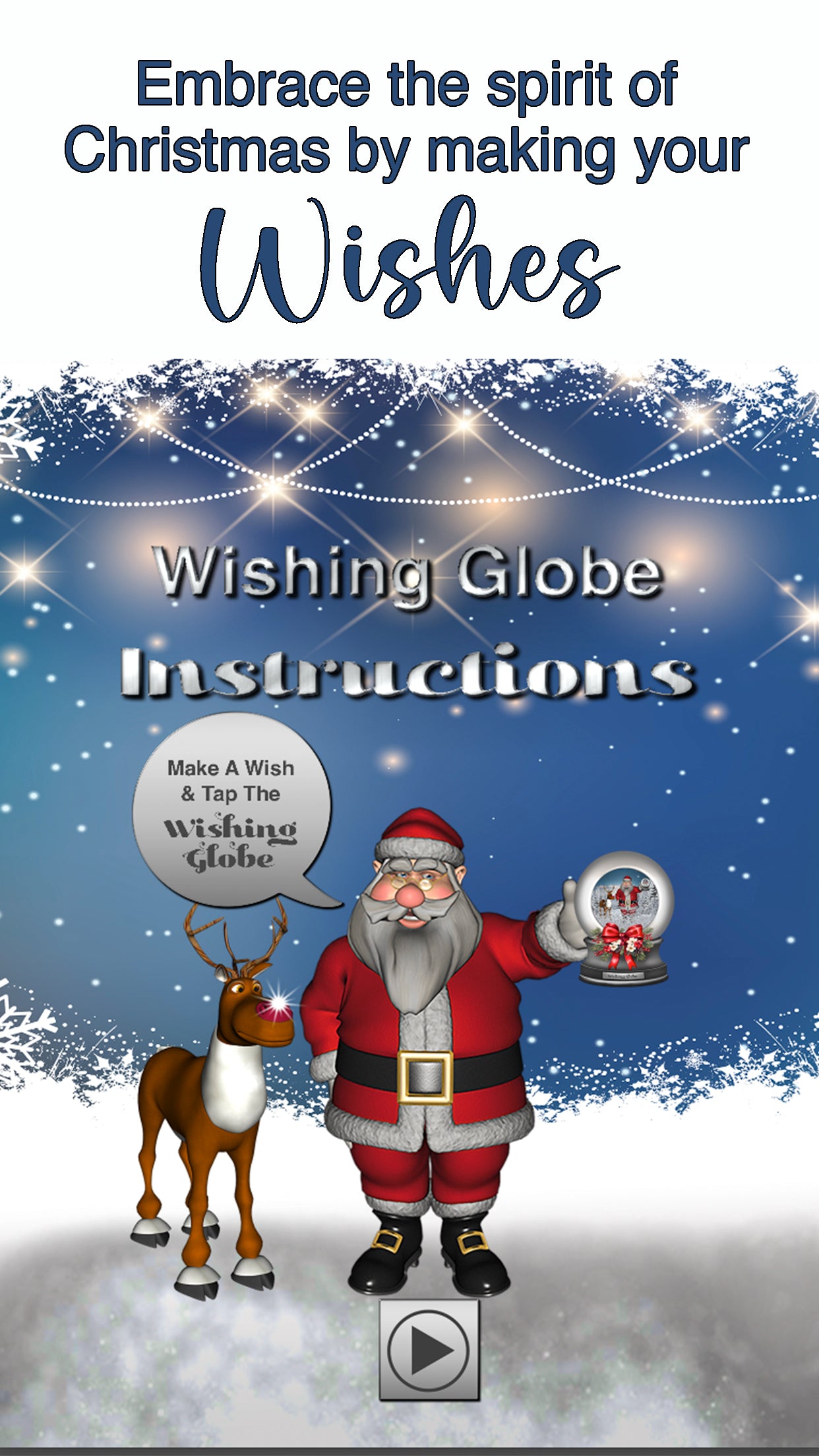 Santa's Wishing Globe App- Embrace The Possibility! Download For FREE More Than Charms Digital