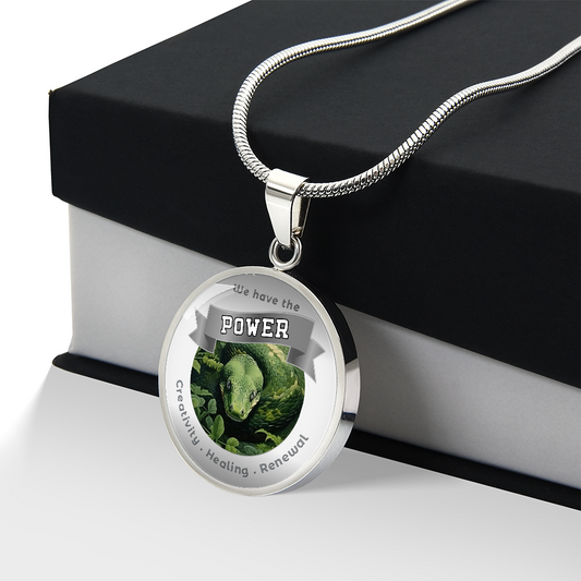 Snake - Power Animal Charm Necklace - Creativity Healing Renewal ShineOn Fulfillment