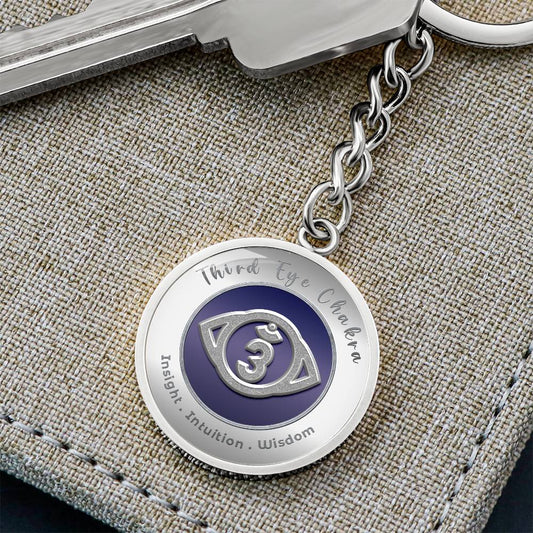 Third Eye Chakra - Intuition Insight Wisdom - Charm Keychain ShineOn Fulfillment