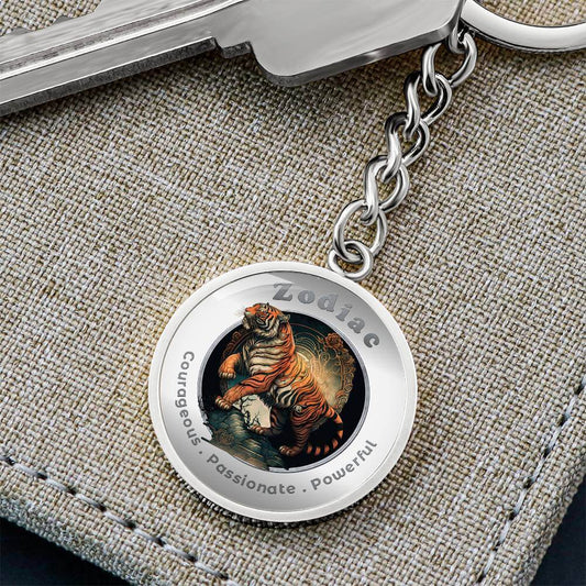 Tiger - Chinese Zodiac - Charm Keychain ShineOn Fulfillment