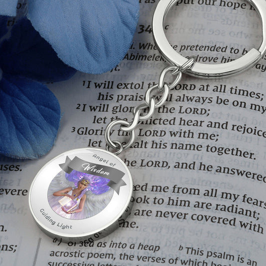 Wisdom - Guardian Angel Charm Keychain ShineOn Fulfillment