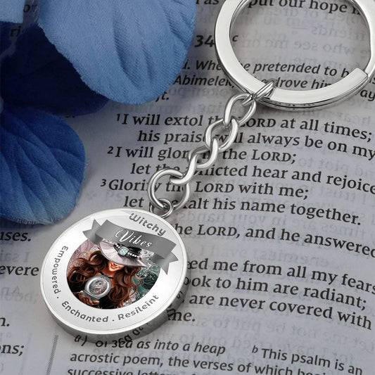 Witchy Vibes - Brown - Charm Keychain ShineOn Fulfillment