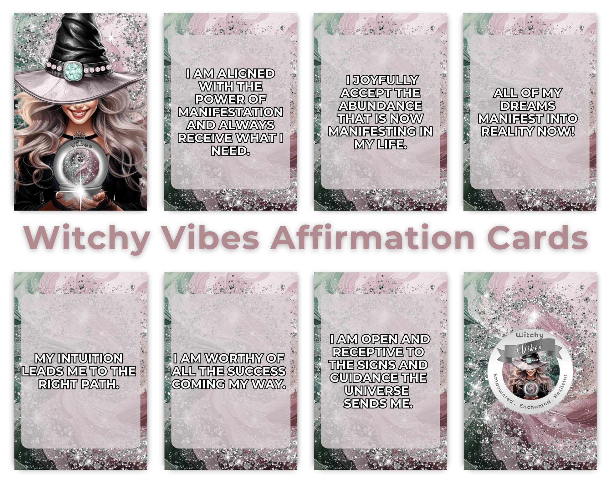 Witchy Vibes Printable Charm Cards More Than Charms Digital