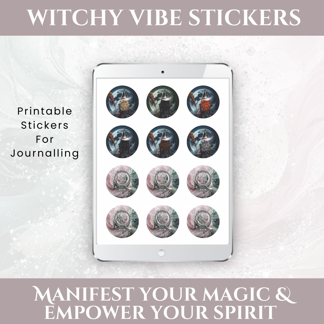 Witchy Vibes Printable Stickers More Than Charms Digital