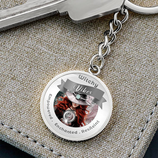 Witchy Vibes - Red - Charm Keychain ShineOn Fulfillment