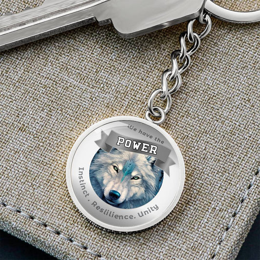 Wolf - Power Animal Charm Keychain ShineOn Fulfillment