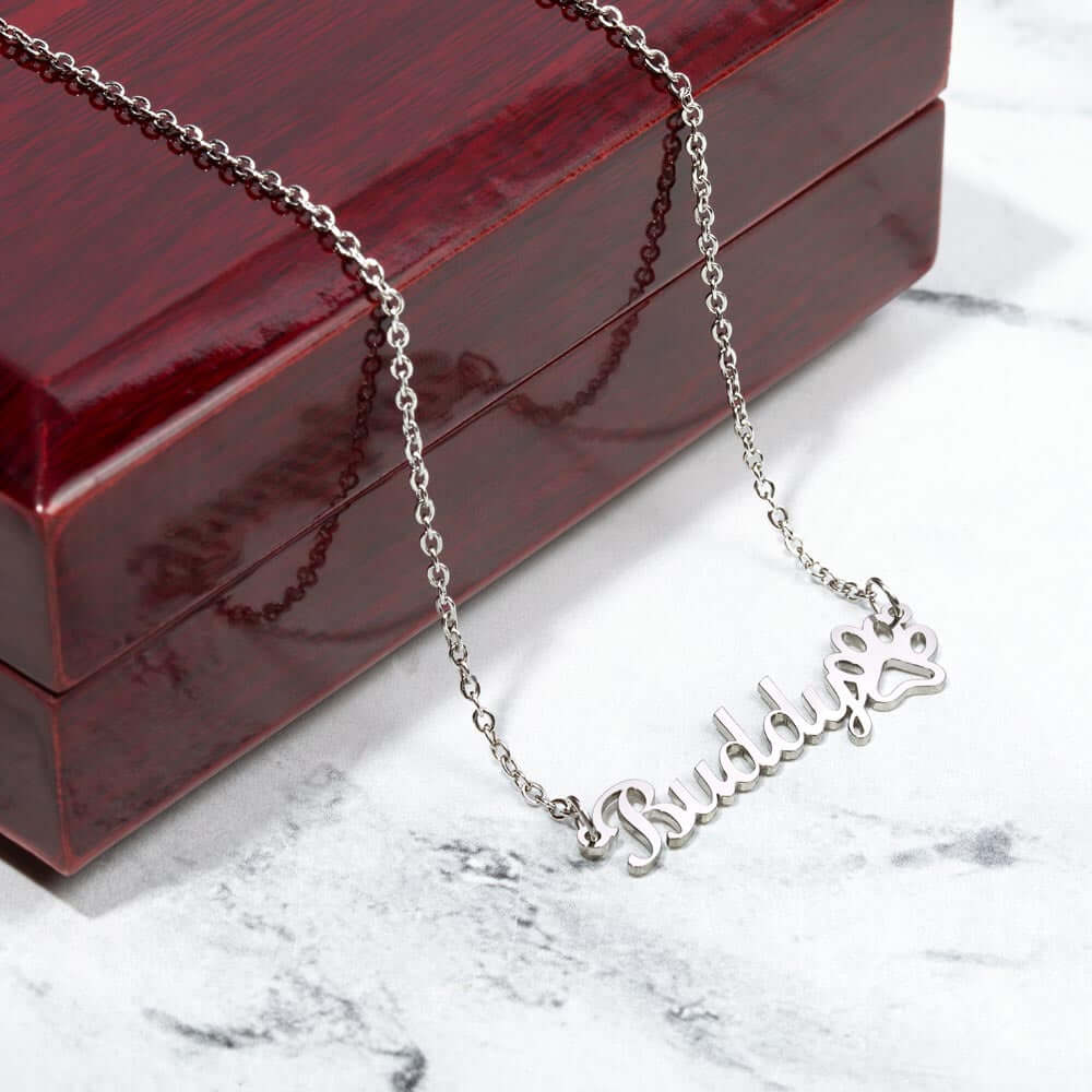 World's Greatest Doggy Mom - More Than Charms - Name Paw Necklace ShineOn Fulfillment