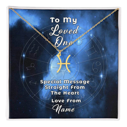 Zodiac Necklace with Custom-Designed Message Card ShineOn Fulfillment