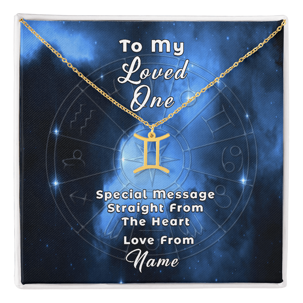 Zodiac Necklace with Custom-Designed Message Card ShineOn Fulfillment