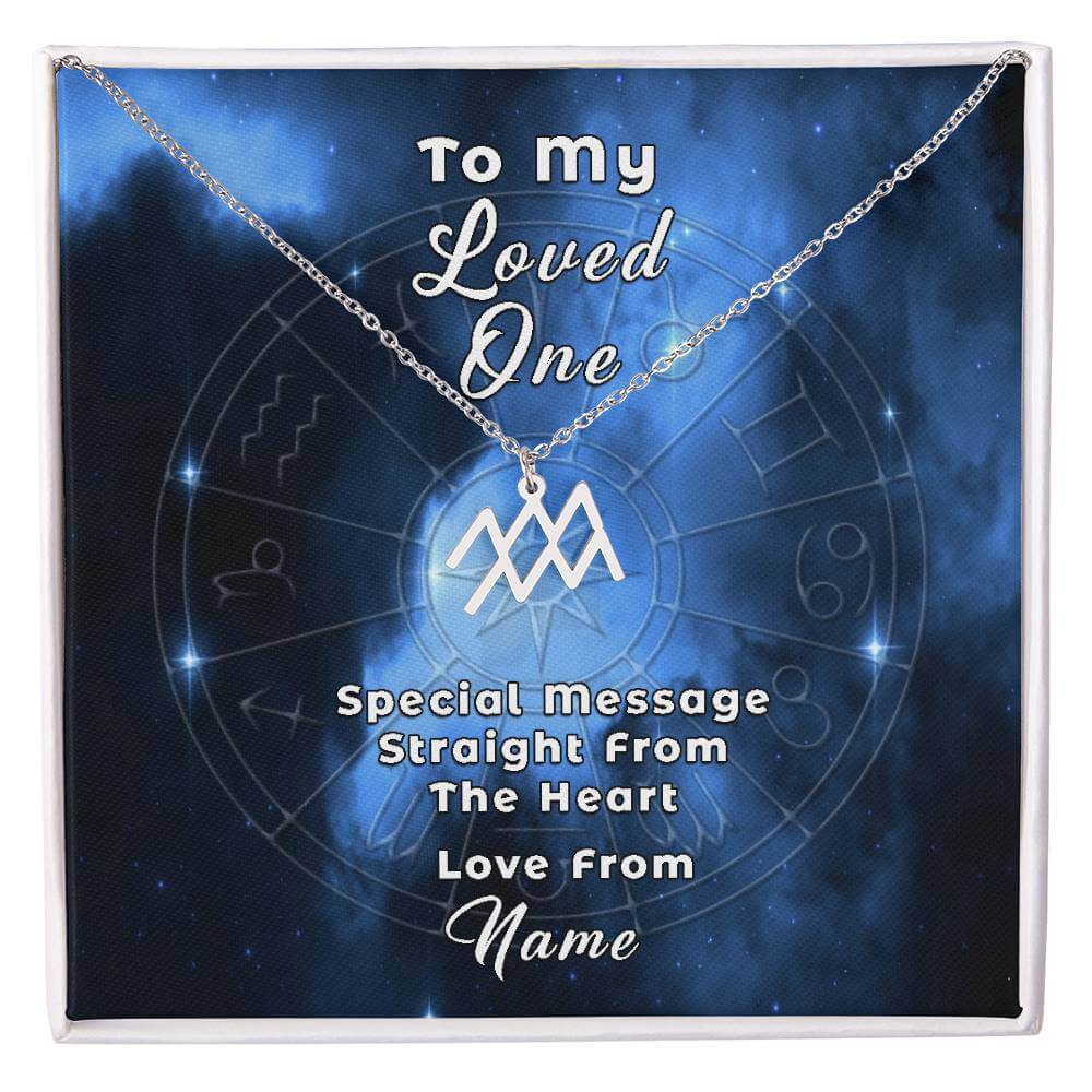 Zodiac Necklace with Custom-Designed Message Card ShineOn Fulfillment