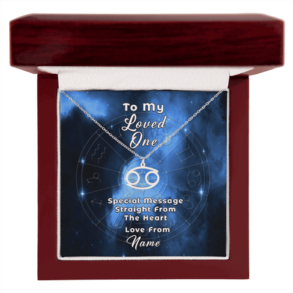 Zodiac Necklace with Custom-Designed Message Card ShineOn Fulfillment