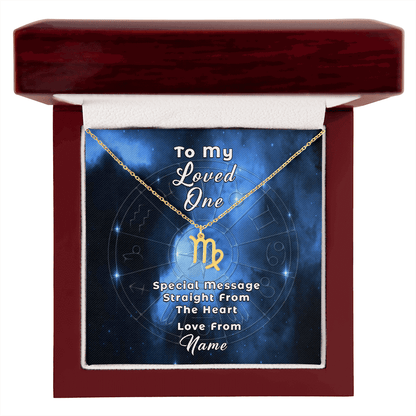 Zodiac Necklace with Custom-Designed Message Card ShineOn Fulfillment