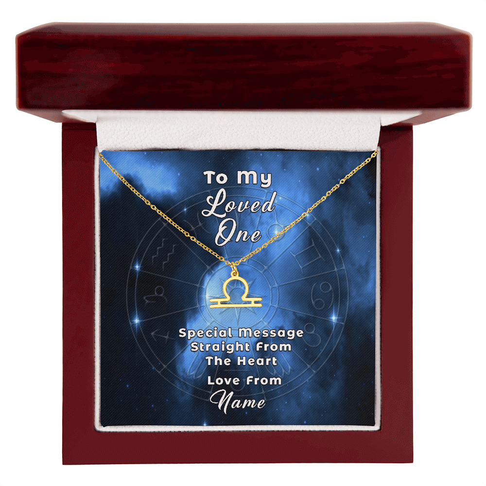 Zodiac Necklace with Custom-Designed Message Card ShineOn Fulfillment