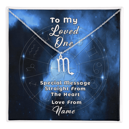 Zodiac Necklace with Custom-Designed Message Card ShineOn Fulfillment