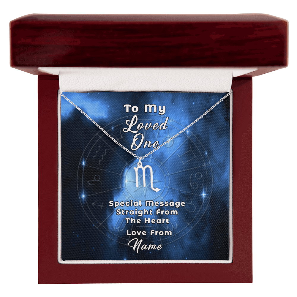 Zodiac Necklace with Custom-Designed Message Card ShineOn Fulfillment