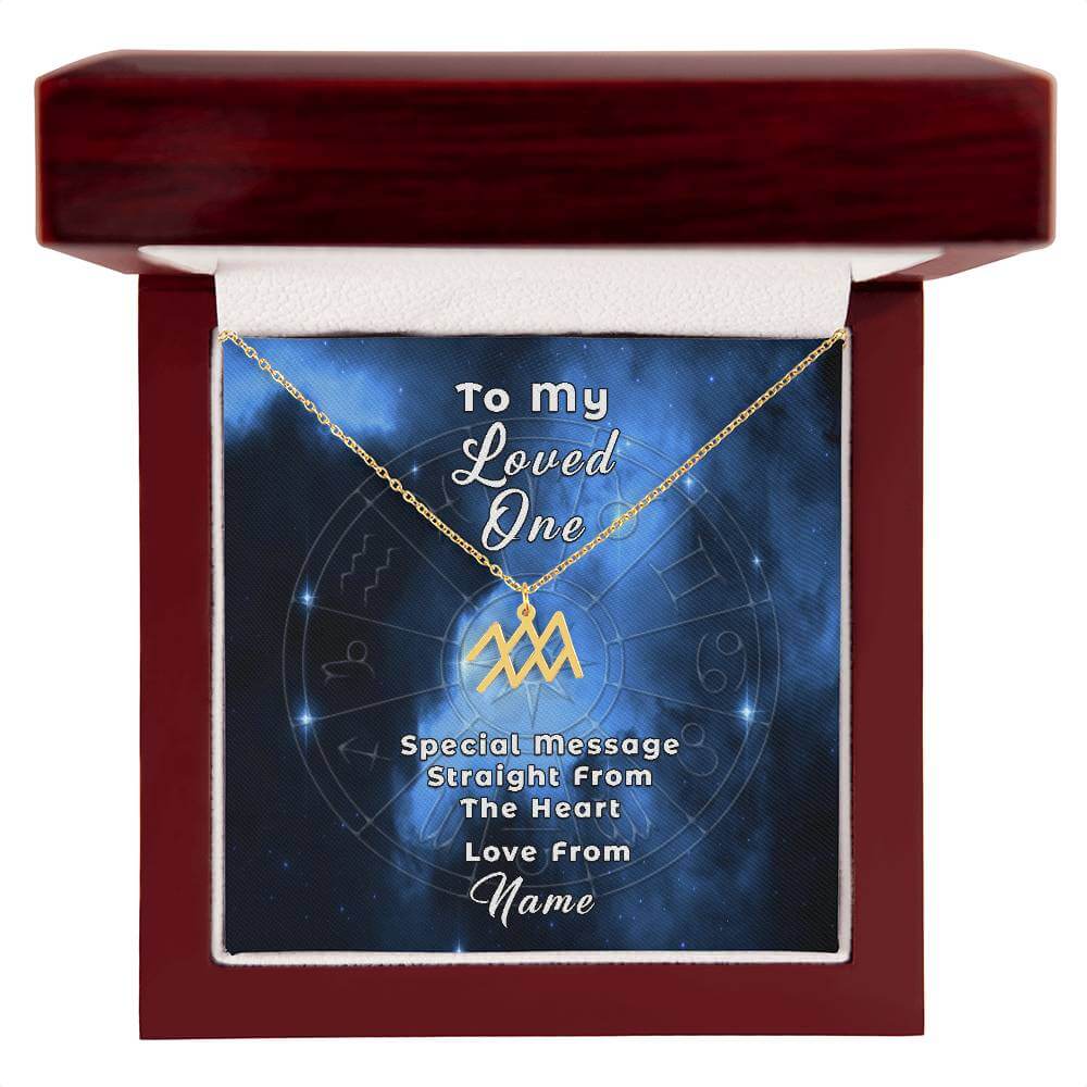 Zodiac Necklace with Custom-Designed Message Card ShineOn Fulfillment