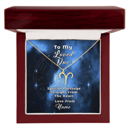 Zodiac Necklace with Custom-Designed Message Card ShineOn Fulfillment