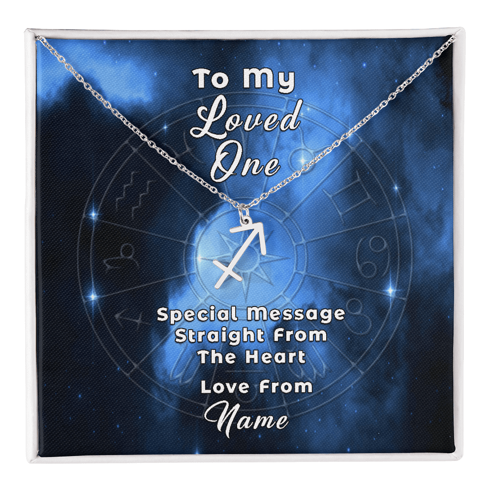 Zodiac Necklace with Custom-Designed Message Card ShineOn Fulfillment