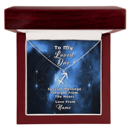 Zodiac Necklace with Custom-Designed Message Card ShineOn Fulfillment