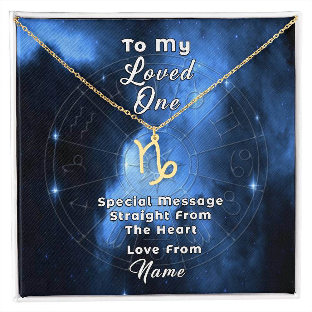 Zodiac Necklace with Custom-Designed Message Card ShineOn Fulfillment